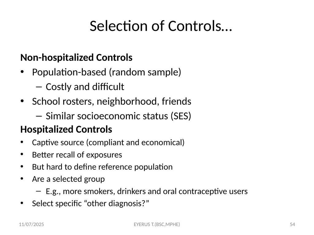 Epidemiological study designs 5/17/2020 EYERUS - slide 54 of 232