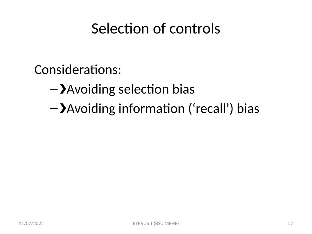 Epidemiological study designs 5/17/2020 EYERUS - slide 57 of 232