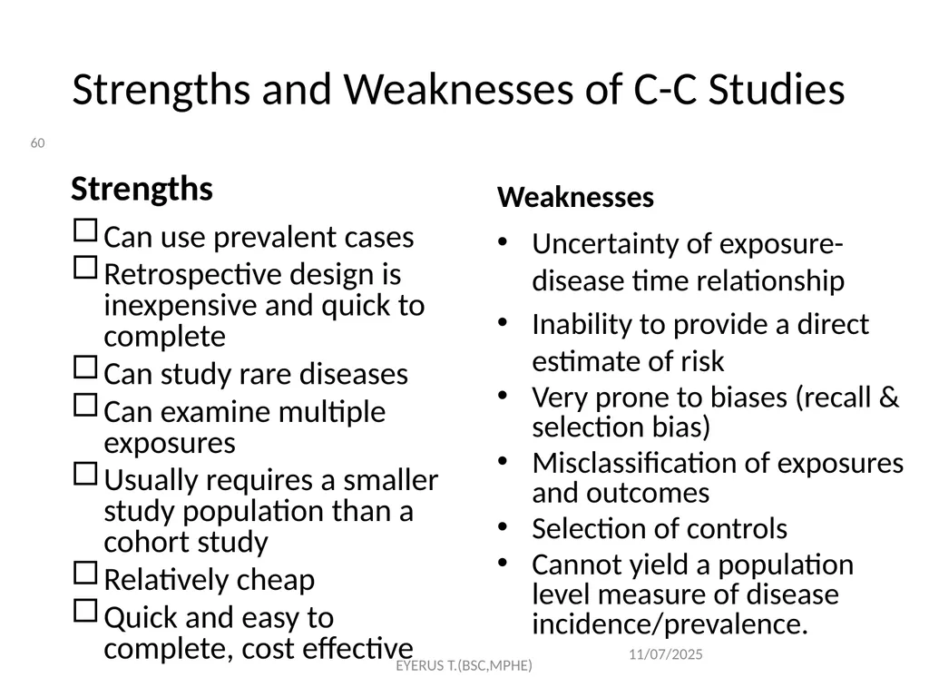 Epidemiological study designs 5/17/2020 EYERUS - slide 60 of 232