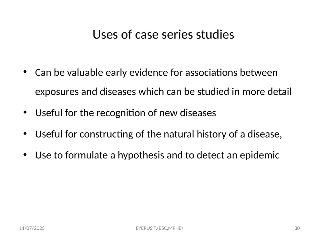 Epidemiological study designs 5/17/2020 EYERUS - slide 30 of 232