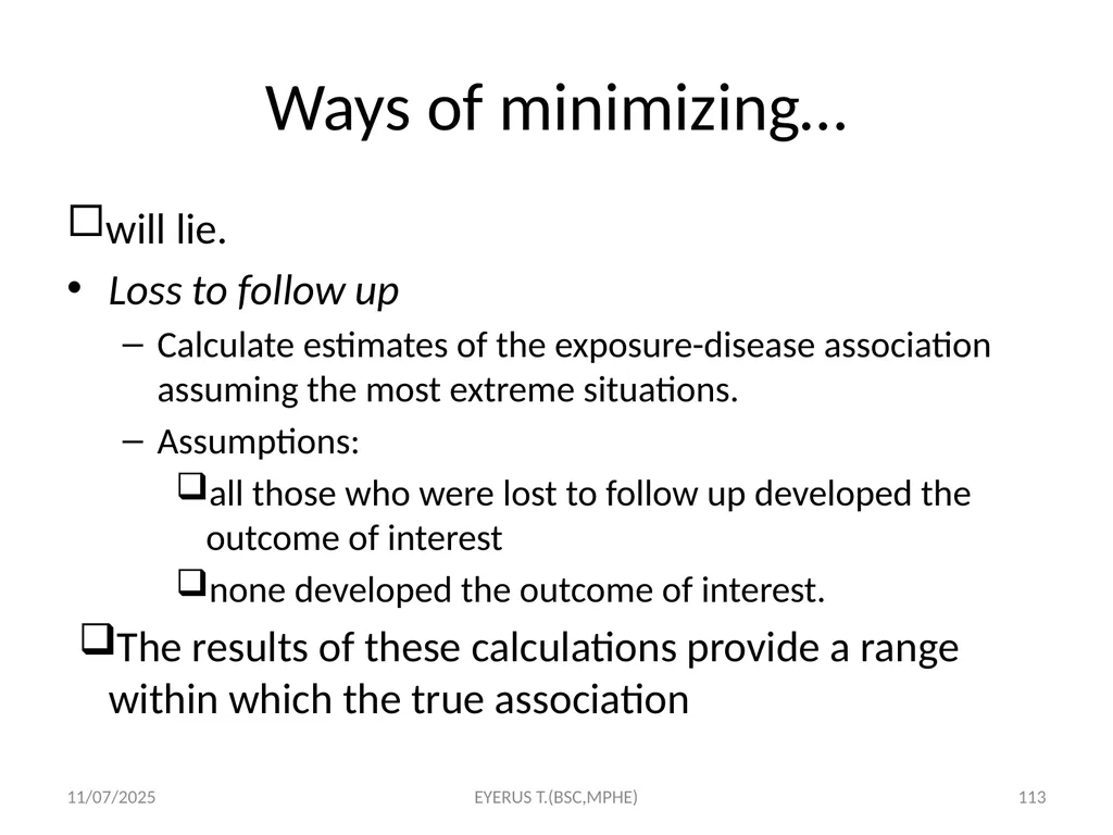 Epidemiological study designs 5/17/2020 EYERUS - slide 113 of 232
