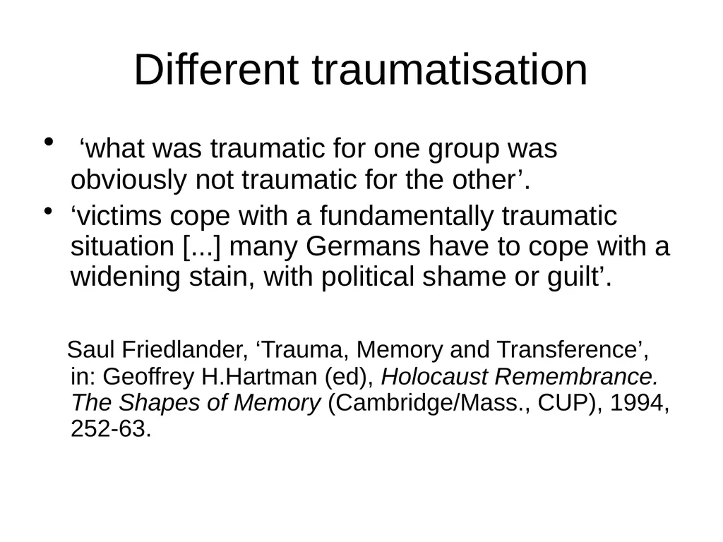 Vergangenheitsbewältigung II Bernhard Schlink’s - slide 20 of 26