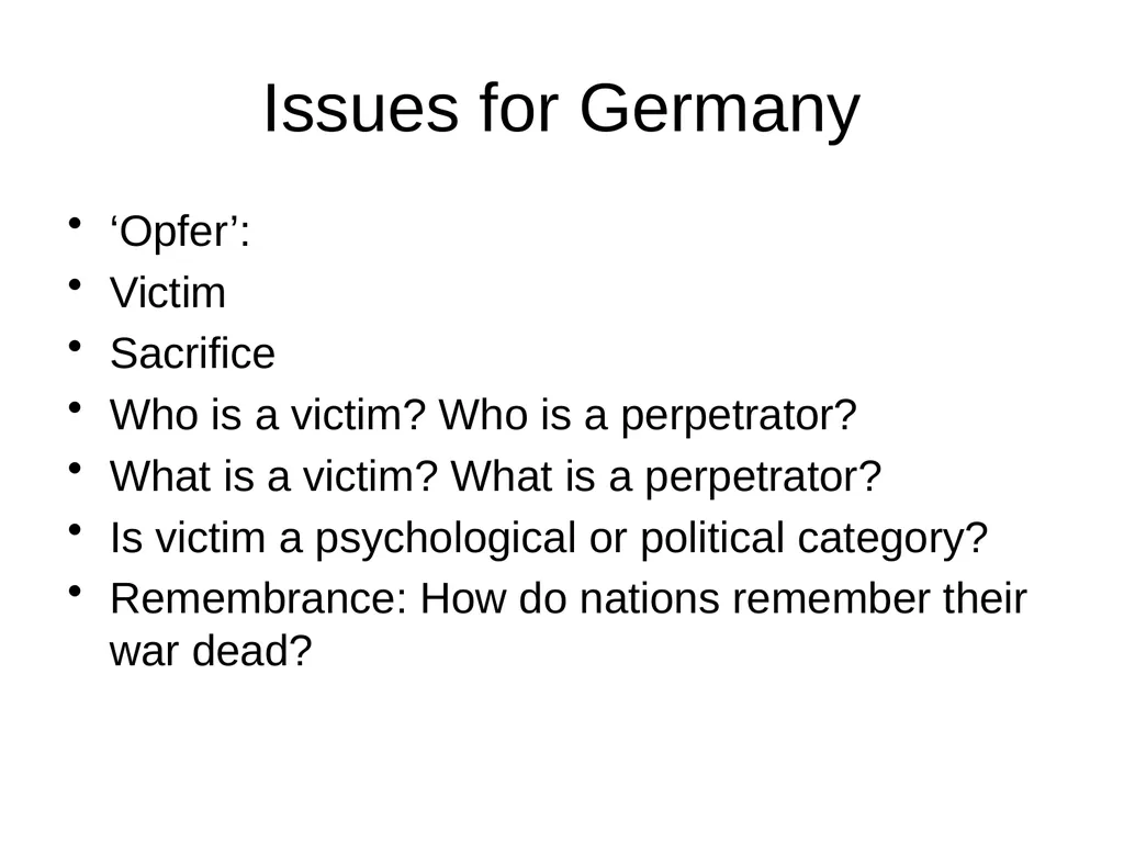 Vergangenheitsbewältigung II Bernhard Schlink’s - slide 8 of 26