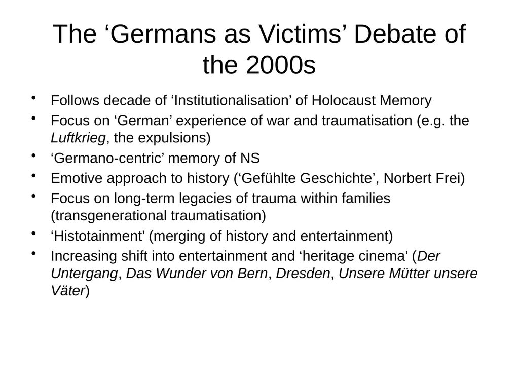 Vergangenheitsbewältigung II Bernhard Schlink’s - slide 26 of 26