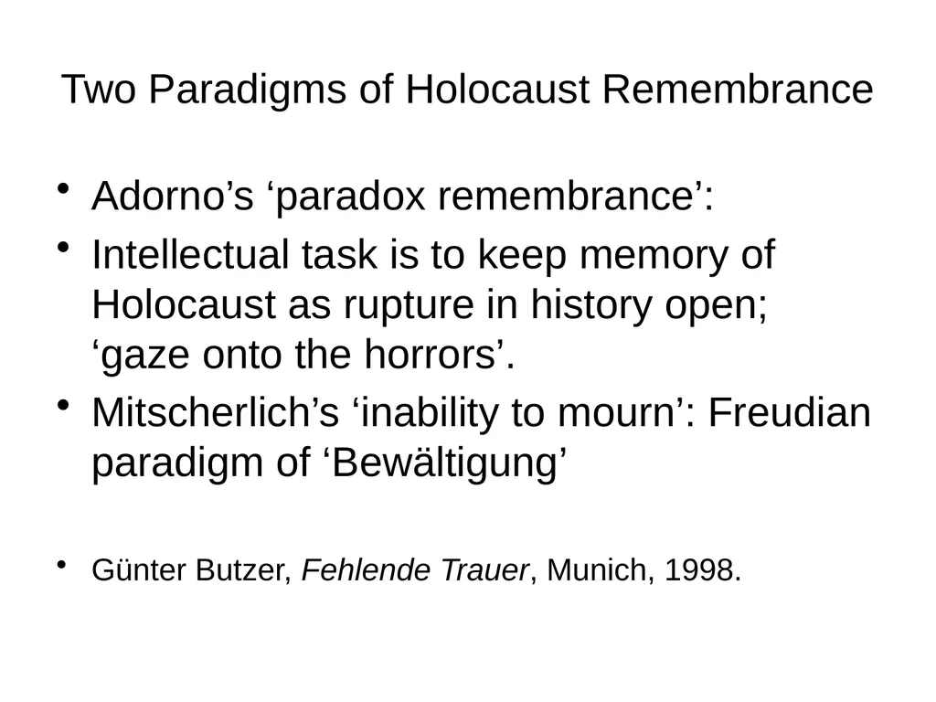 Vergangenheitsbewältigung II Bernhard Schlink’s - slide 12 of 26