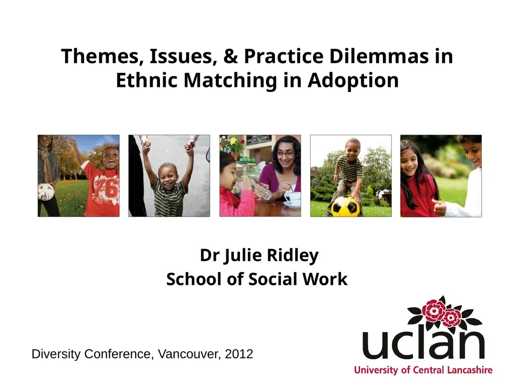 Themes, Issues, & Practice Dilemmas in Ethnic - slide 1 of 27