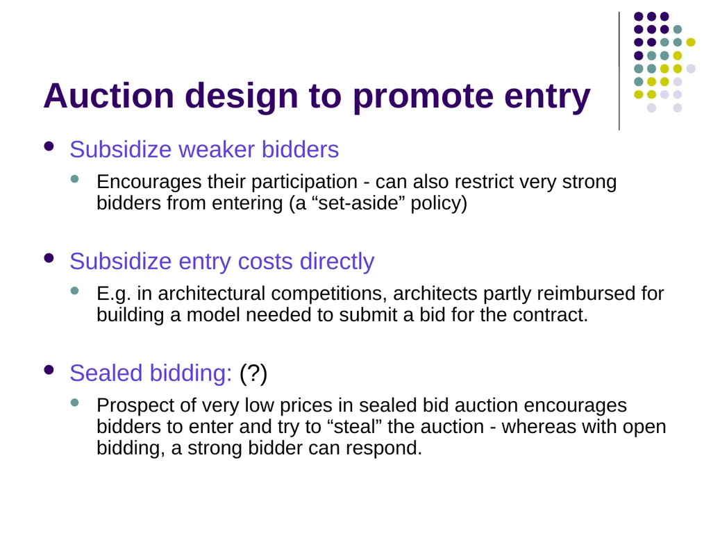 Auction Design Background Last time: In a - slide 33 of 40
