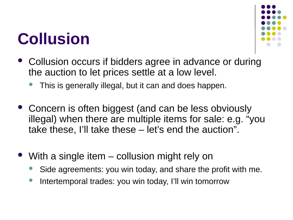 Auction Design Background Last time: In a - slide 25 of 40