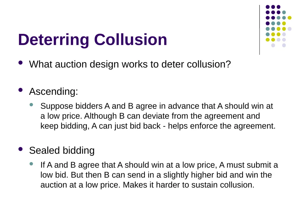 Auction Design Background Last time: In a - slide 30 of 40