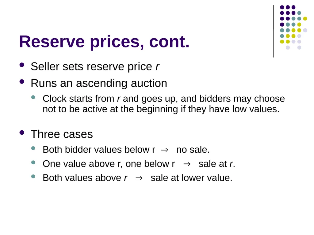 Auction Design Background Last time: In a - slide 4 of 40