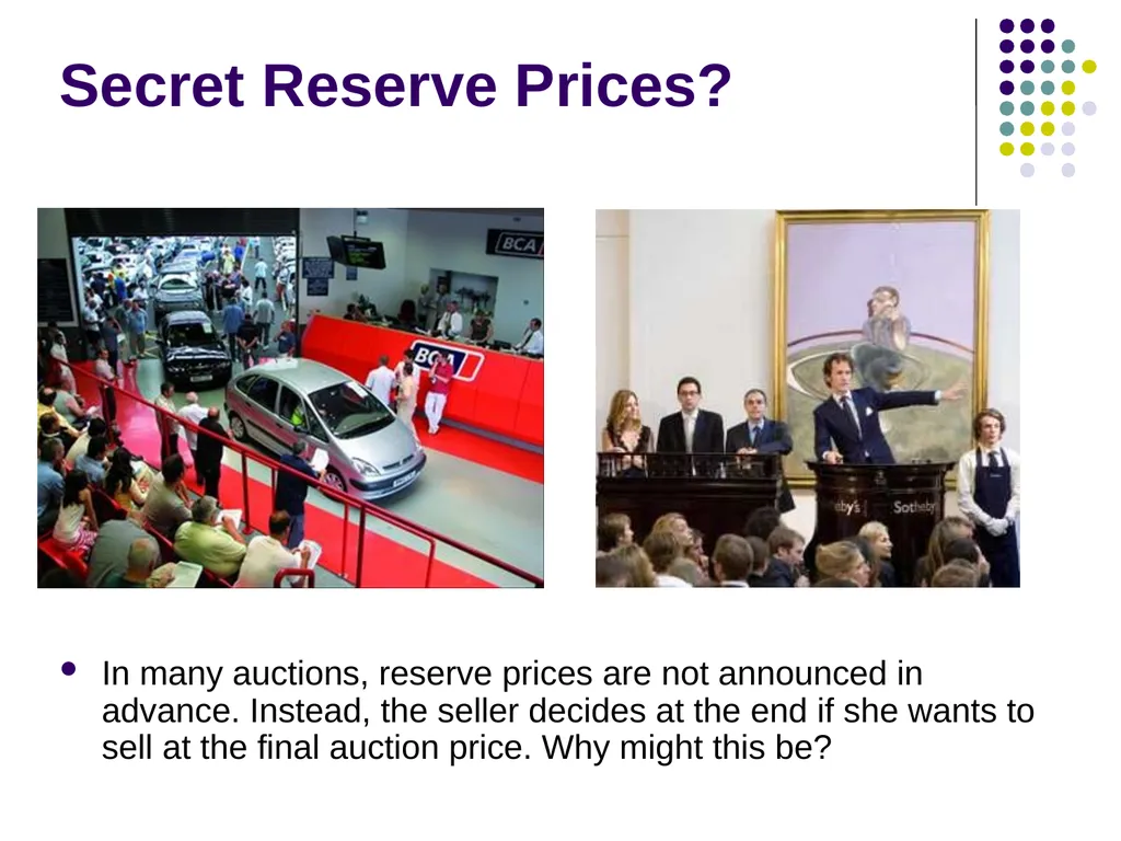 Auction Design Background Last time: In a - slide 14 of 40