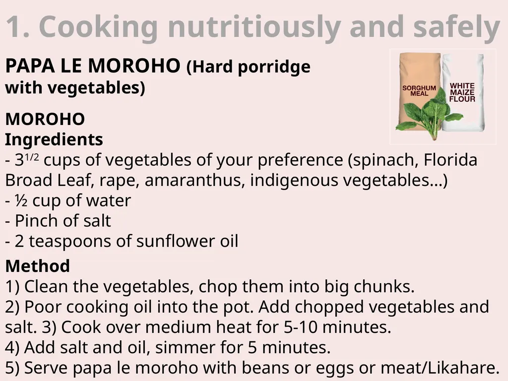 Reverse Poster 4 Cooking nutritiously and safely - slide 6 of 21