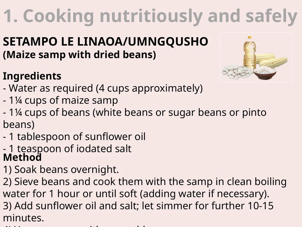 Reverse Poster 4 Cooking nutritiously and safely - slide 8 of 21