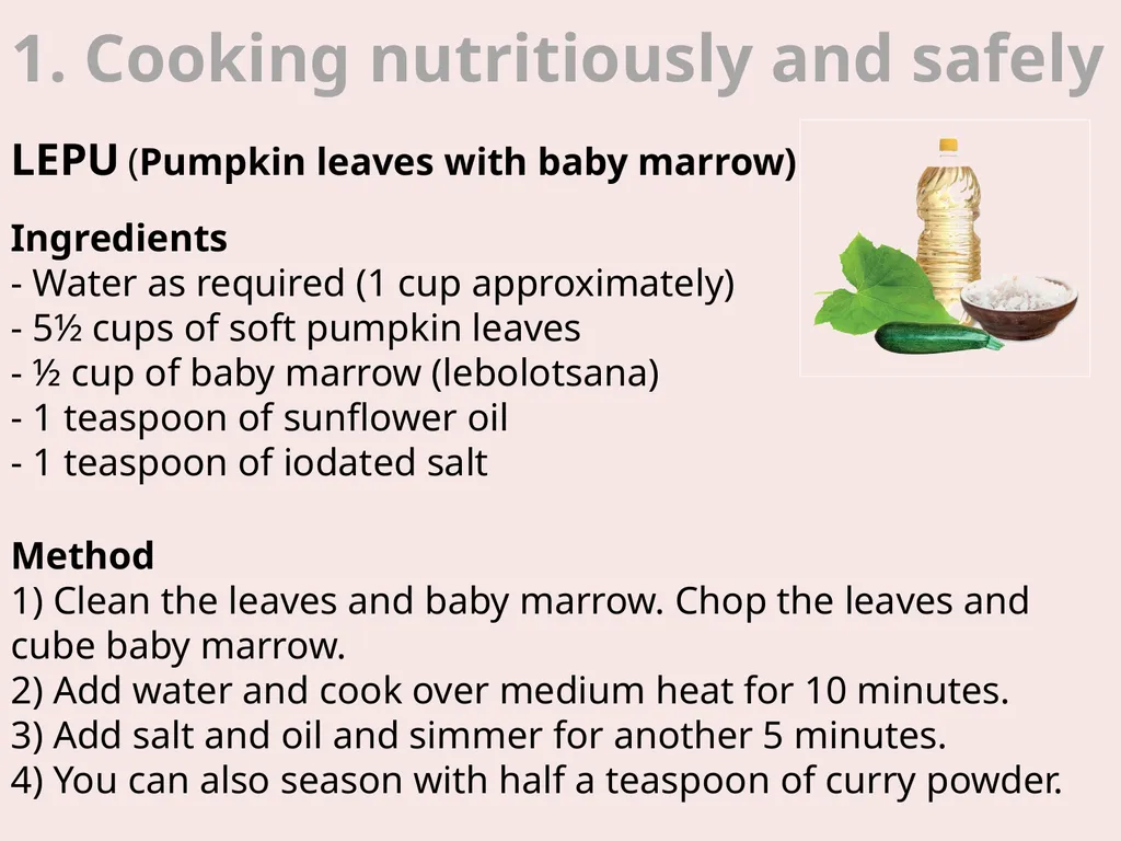 Reverse Poster 4 Cooking nutritiously and safely - slide 9 of 21