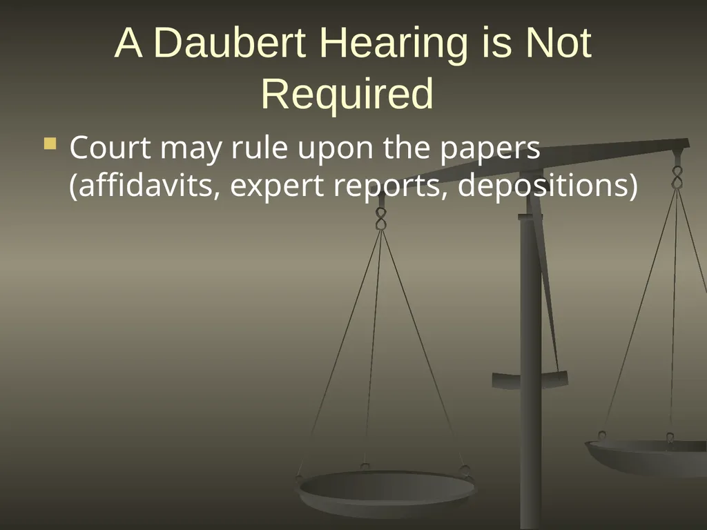 DAUBERT IN FLORIDA: ONE YEAR LATER July 18, 2014 - slide 29 of 30