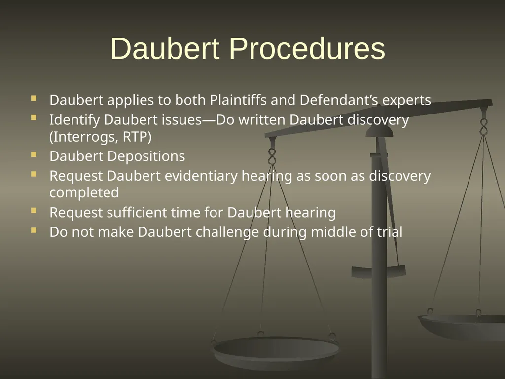 DAUBERT IN FLORIDA: ONE YEAR LATER July 18, 2014 - slide 30 of 30