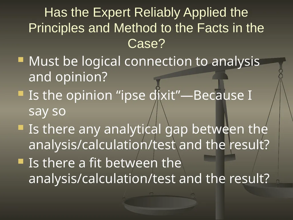 DAUBERT IN FLORIDA: ONE YEAR LATER July 18, 2014 - slide 22 of 30