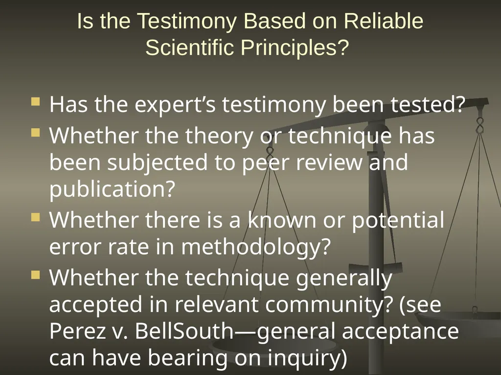 DAUBERT IN FLORIDA: ONE YEAR LATER July 18, 2014 - slide 19 of 30