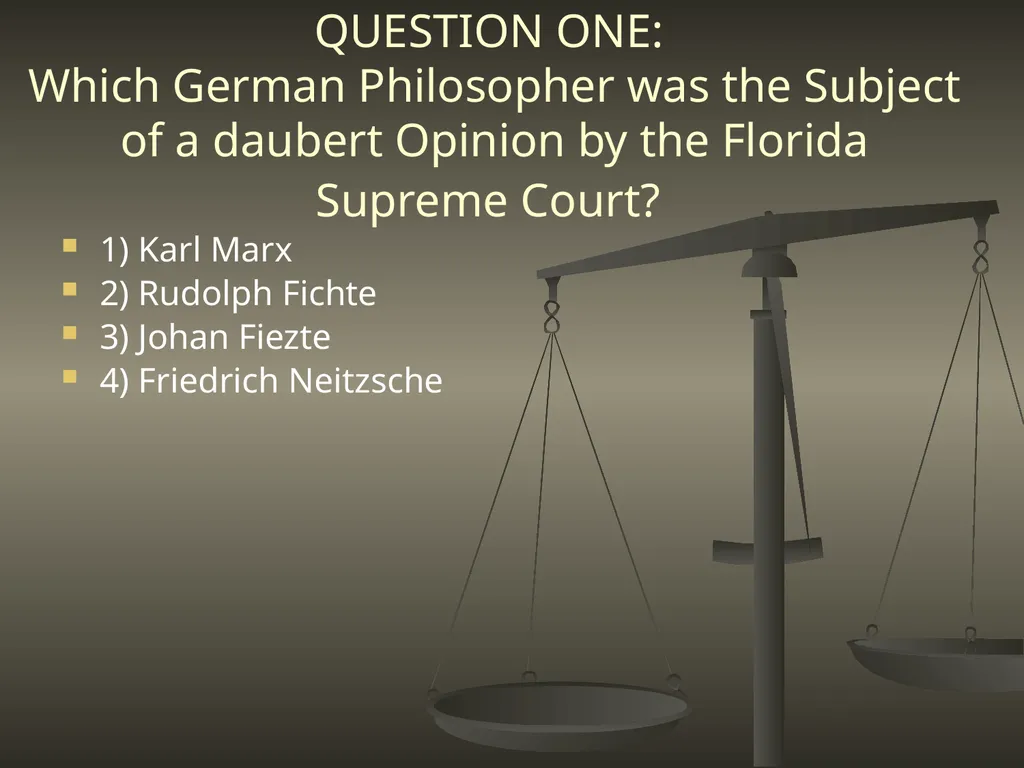 DAUBERT IN FLORIDA: ONE YEAR LATER July 18, 2014 - slide 3 of 30