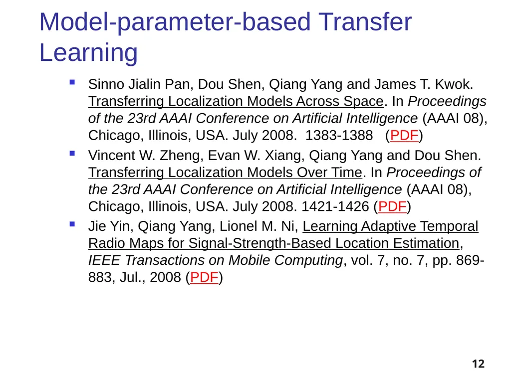 5/20/12 1 Transfer of Learning References - slide 12 of 18
