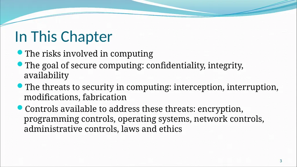 References : 1-Security in Computing By Charless - slide 3 of 51