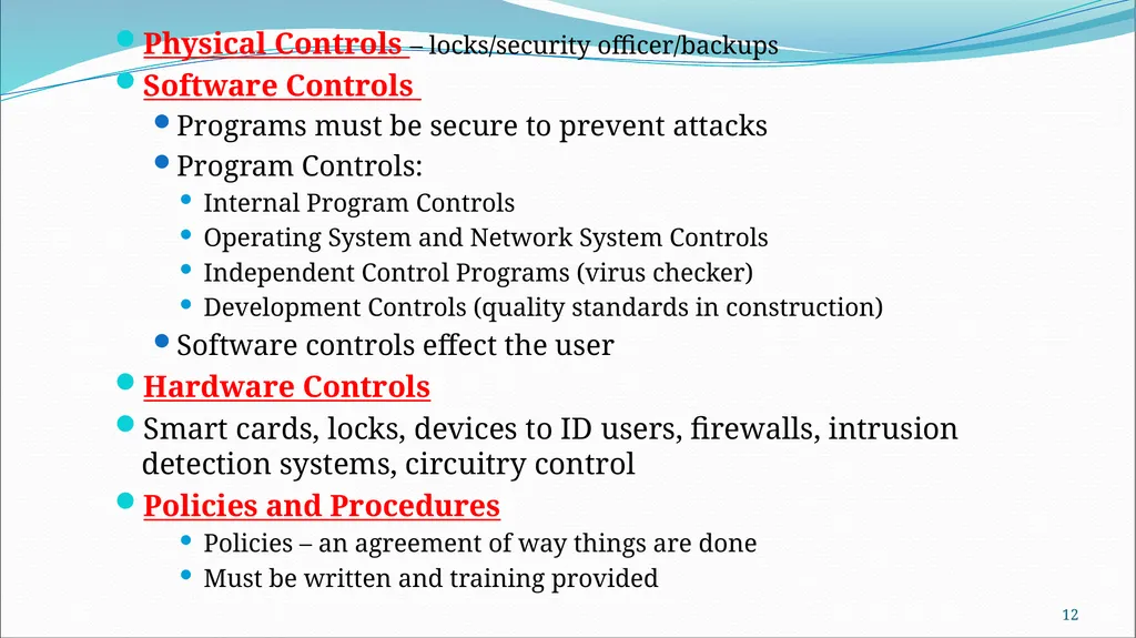 References : 1-Security in Computing By Charless - slide 12 of 51