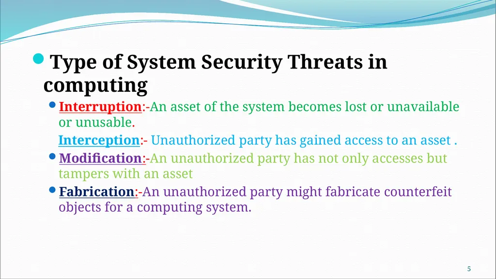 References : 1-Security in Computing By Charless - slide 5 of 51