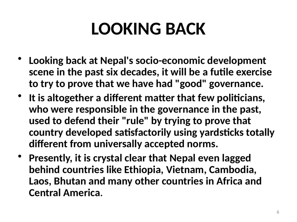 Role of Politics and Governance in Socioeconomic - slide 6 of 22