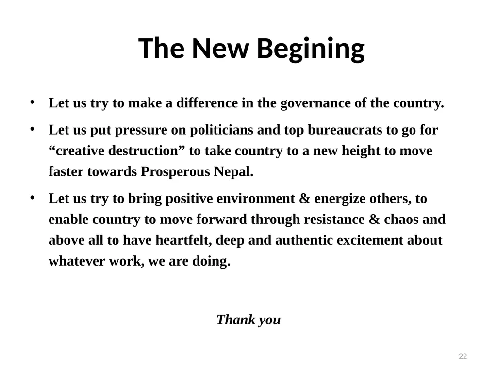 Role of Politics and Governance in Socioeconomic - slide 22 of 22