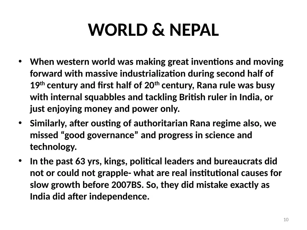 Role of Politics and Governance in Socioeconomic - slide 10 of 22