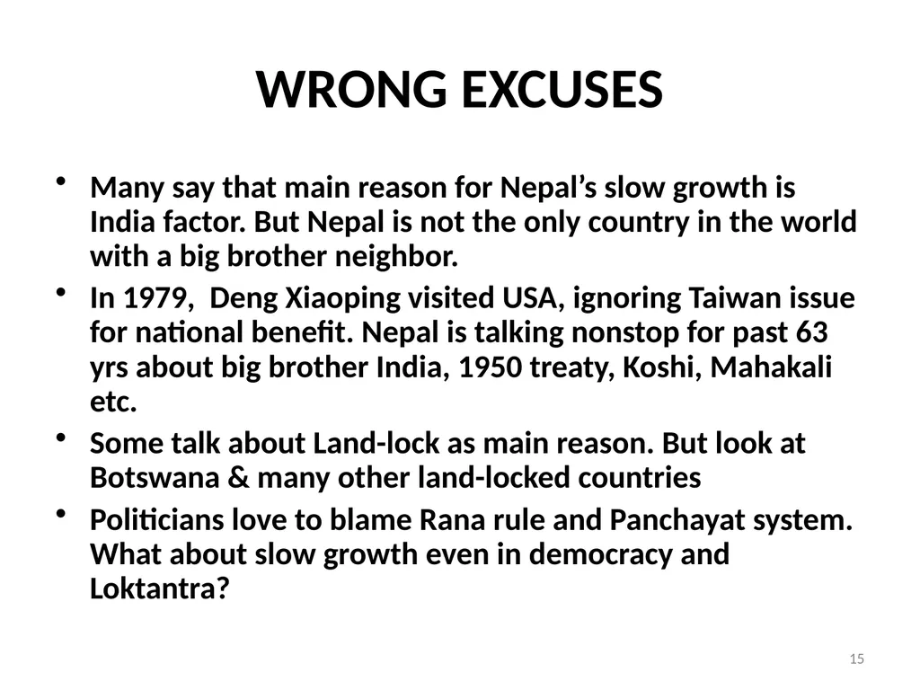 Role of Politics and Governance in Socioeconomic - slide 15 of 22