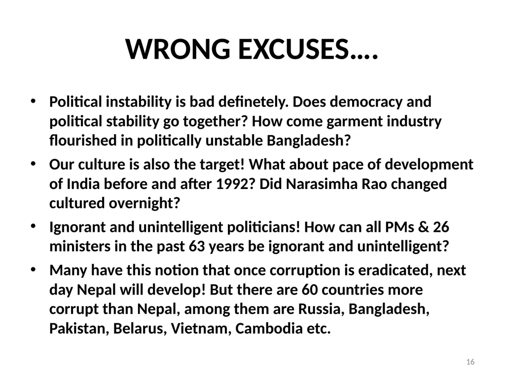 Role of Politics and Governance in Socioeconomic - slide 16 of 22