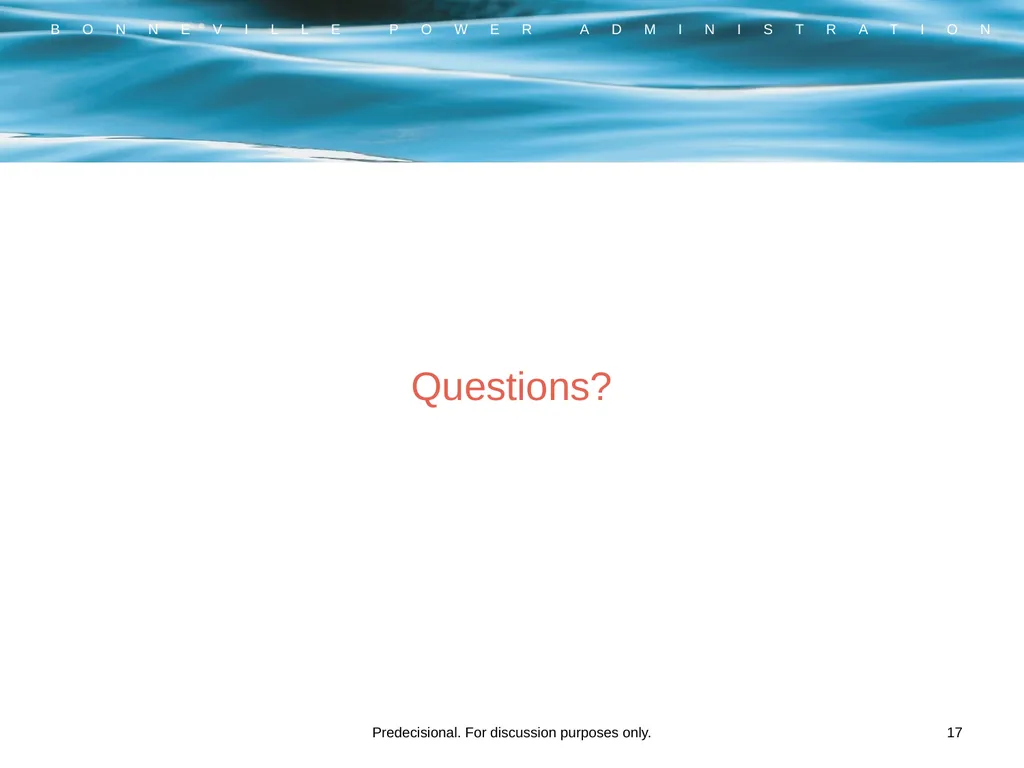 RHWM Process Workshop BP-22 Rate Period – Draft - slide 17 of 33