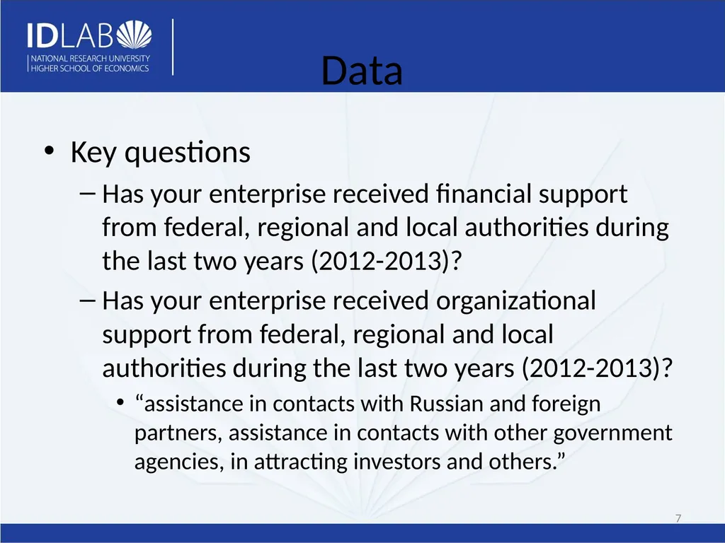 Determinants of Governmental Support of Russian - slide 7 of 21