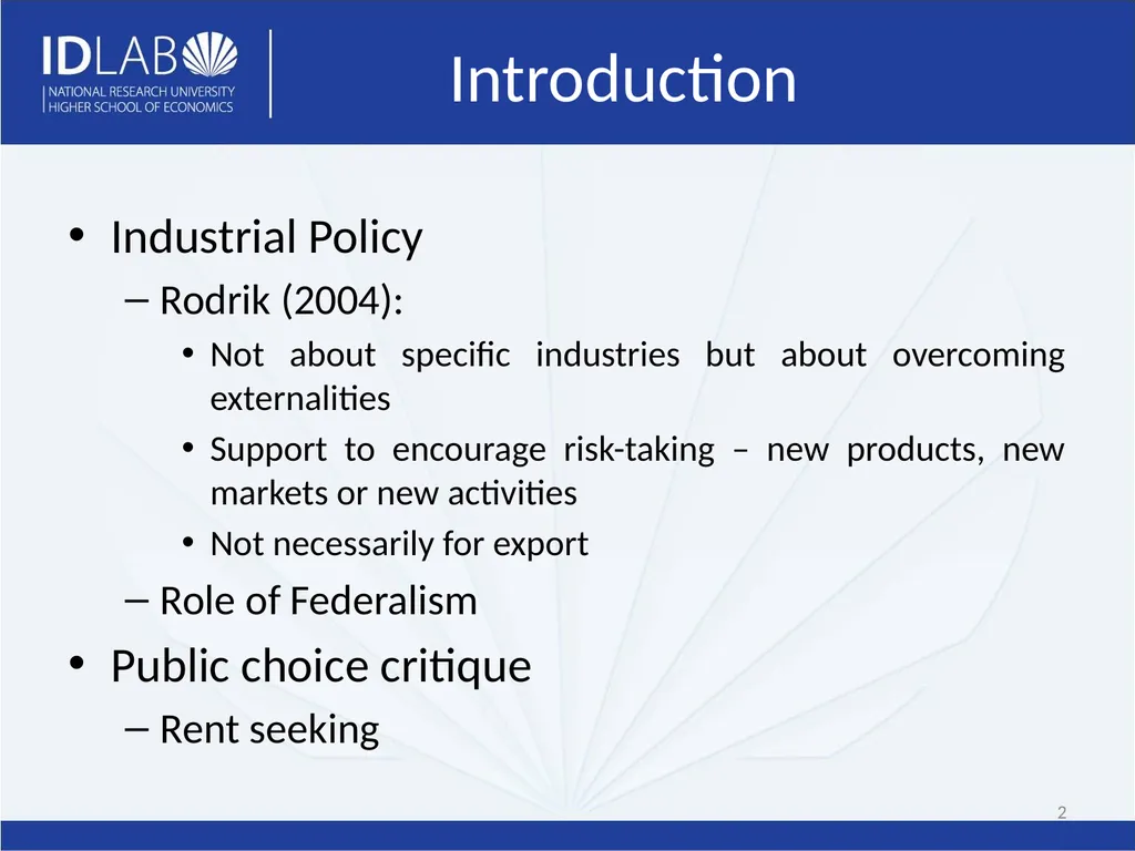 Determinants of Governmental Support of Russian - slide 2 of 21
