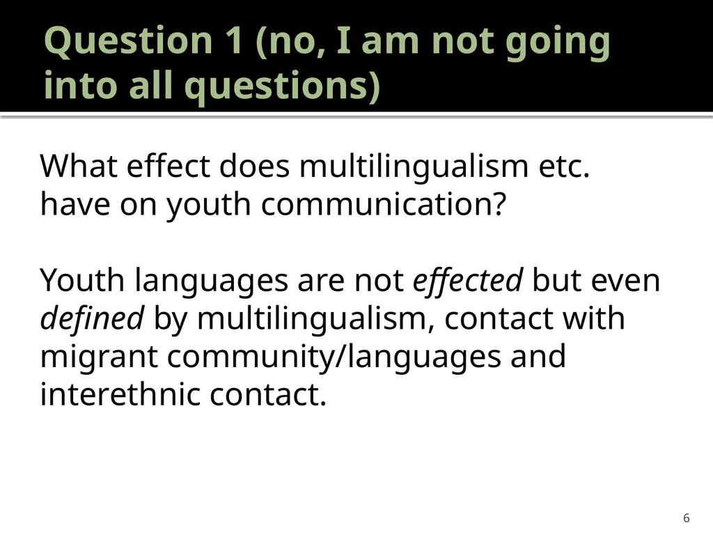 “Youth languages: What are we here for?” Jacomine - slide 6 of 42