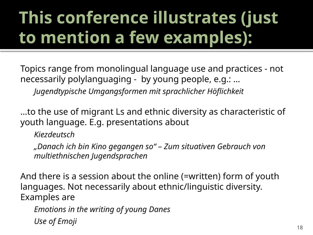 “Youth languages: What are we here for?” Jacomine - slide 18 of 42