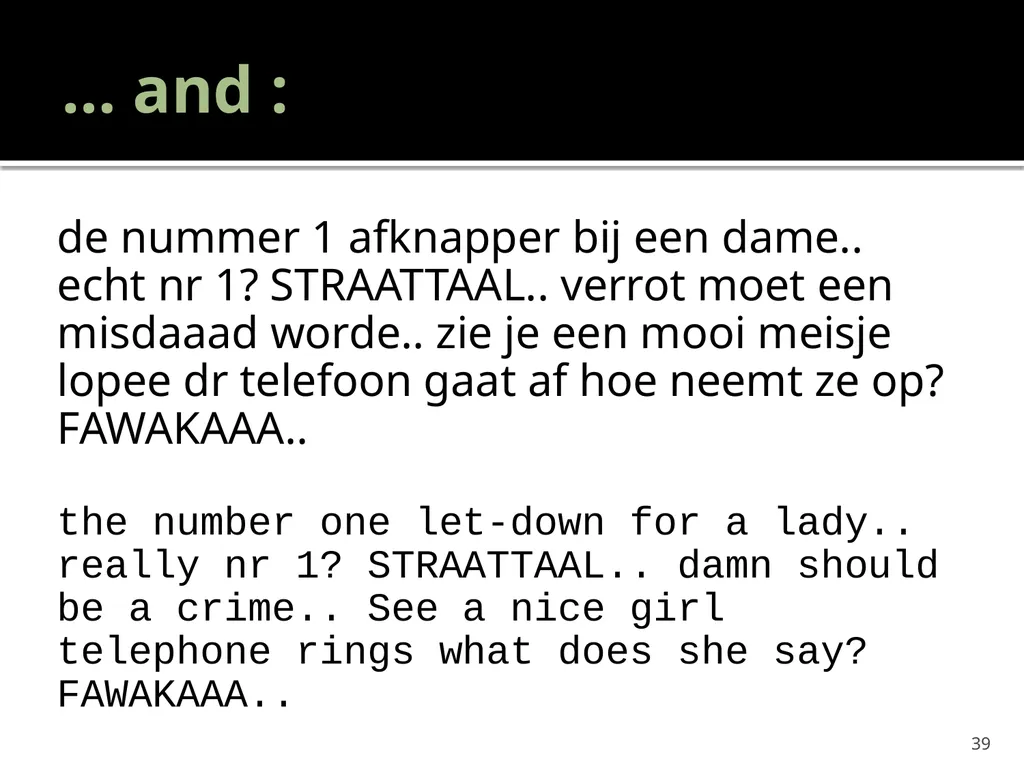 “Youth languages: What are we here for?” Jacomine - slide 39 of 42