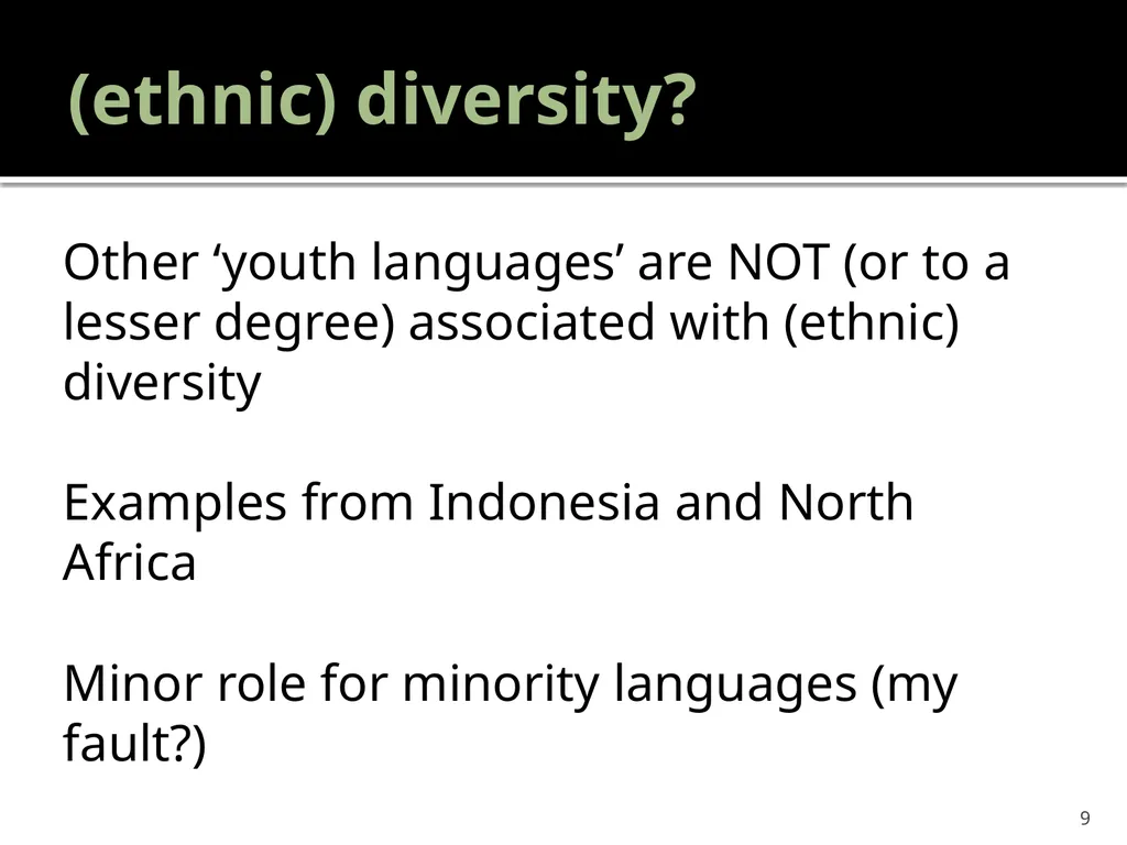 “Youth languages: What are we here for?” Jacomine - slide 9 of 42