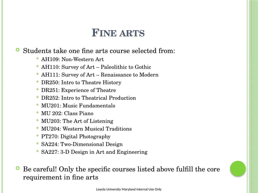 The Liberal arts core at Loyola University - slide 9 of 19