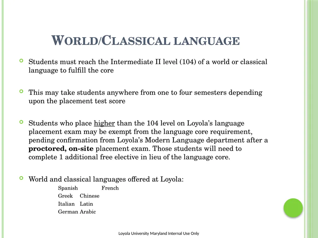 The Liberal arts core at Loyola University - slide 7 of 19