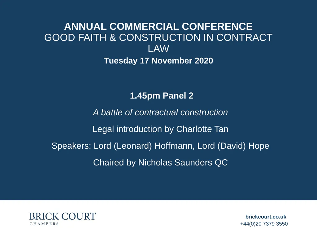 ANNUAL COMMERCIAL CONFERENCE GOOD FAITH & - slide 44 of 49