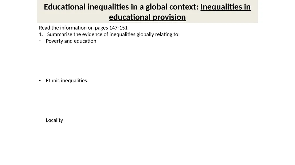 Differential educational attainment: Educational - slide 5 of 53
