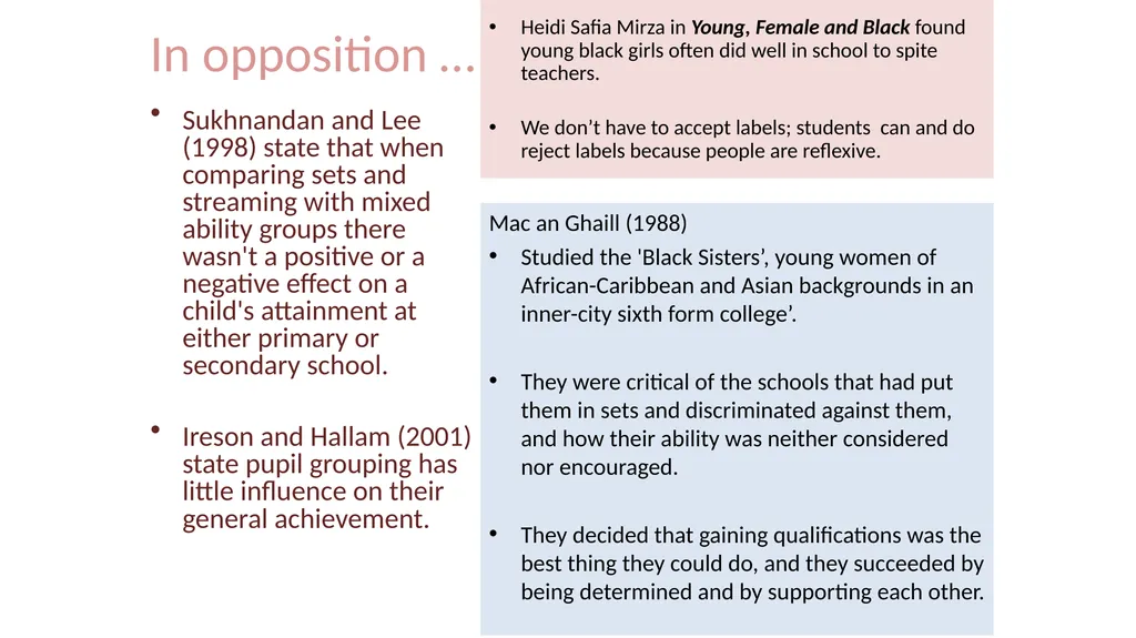 Differential educational attainment: Educational - slide 53 of 53
