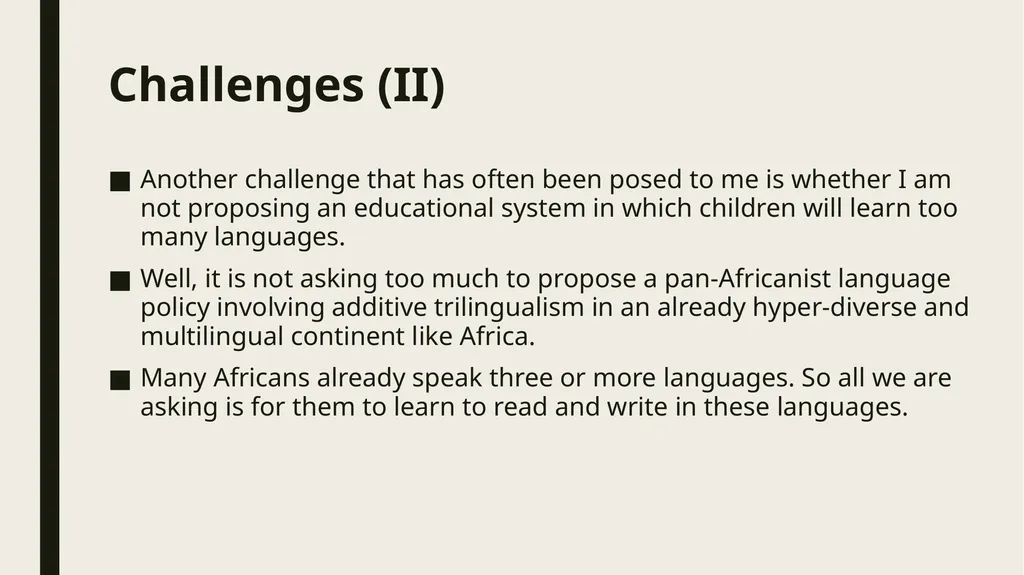 Linguistic Pan-Africanism as a Global Future: - slide 59 of 72