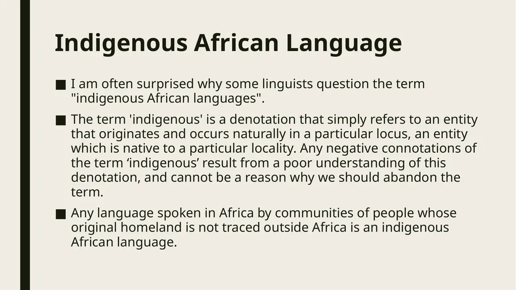 Linguistic Pan-Africanism as a Global Future: - slide 34 of 72