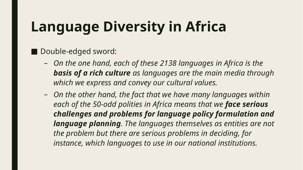 Linguistic Pan-Africanism as a Global Future: - slide 18 of 72