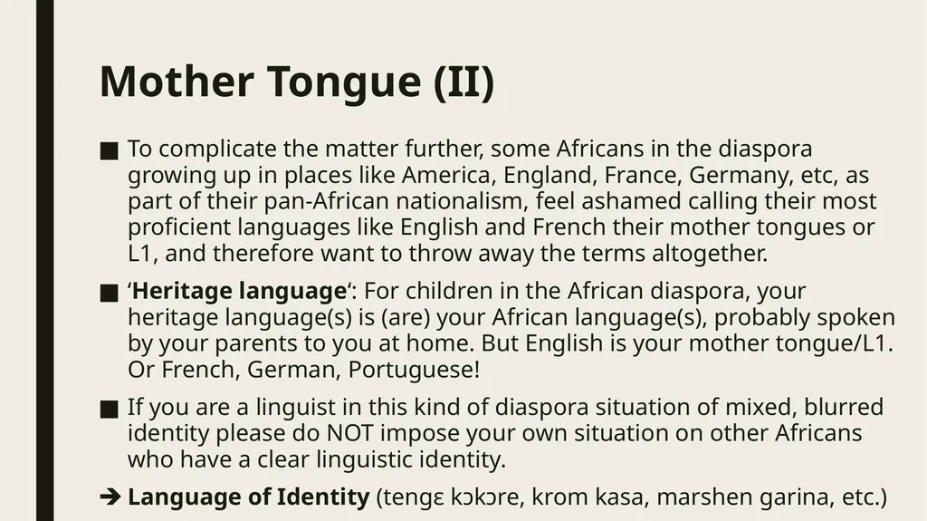 Linguistic Pan-Africanism as a Global Future: - slide 33 of 72