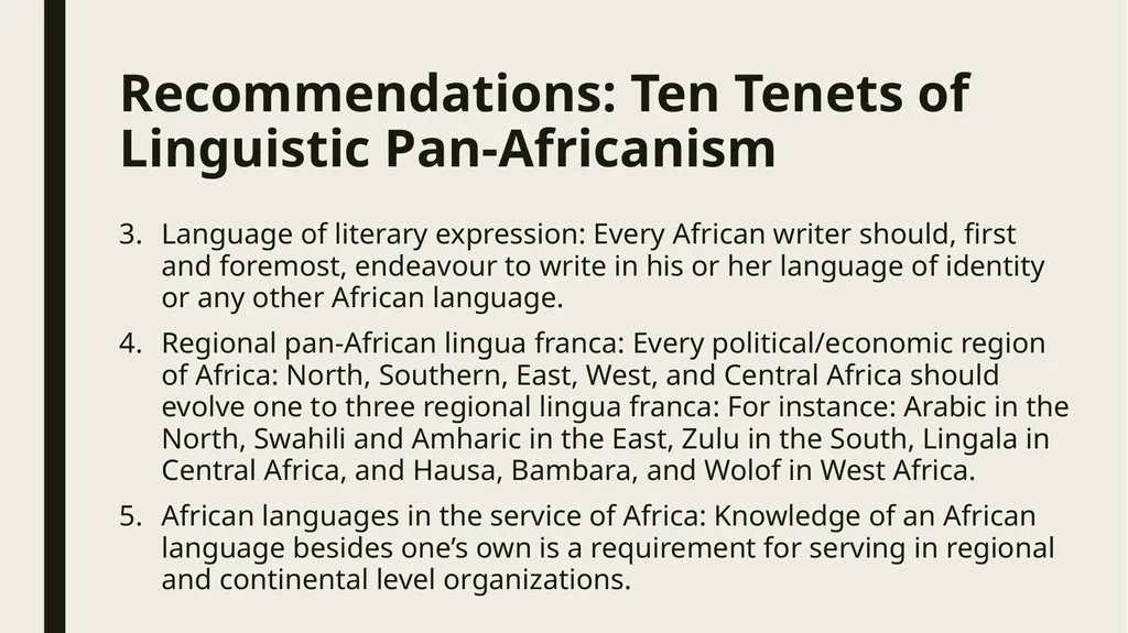 Linguistic Pan-Africanism as a Global Future: - slide 55 of 72