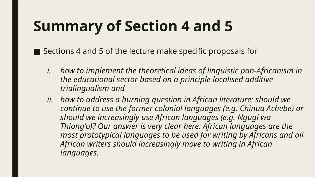 Linguistic Pan-Africanism as a Global Future: - slide 43 of 72
